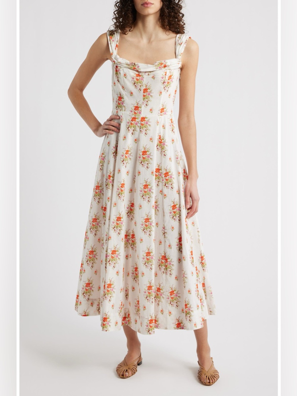 NEW DOEN CLEA DRESS IN ROSE PETIT BOUQUET DE CHAMONIX